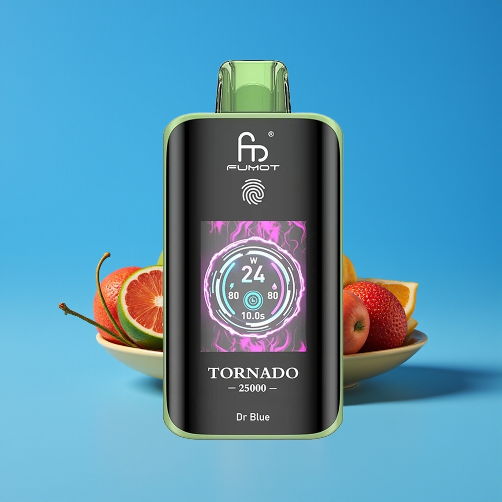 Fumot Tornado 25000 Hisap Skrin HD Bateri 700mAh Jenis-C Biru Dr