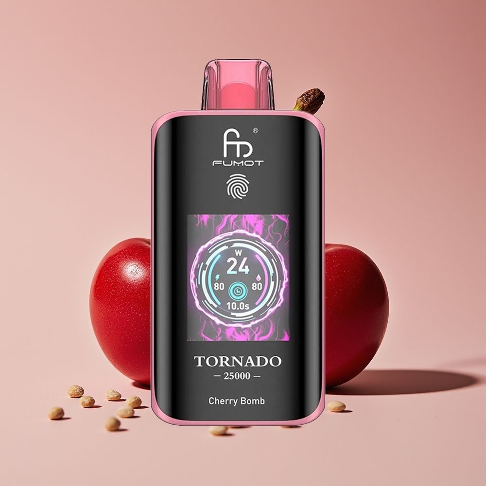 Fumot Tornado 25000 Hisap Skrin HD Bateri 700mAh Jenis-C Ceri Bom