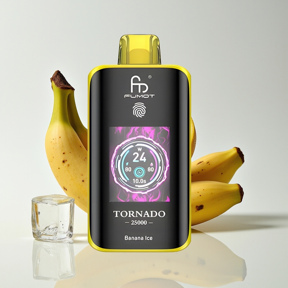 Fumot Tornado 25000 Hisap Skrin HD Bateri 700mAh Jenis-C Pisang Ais