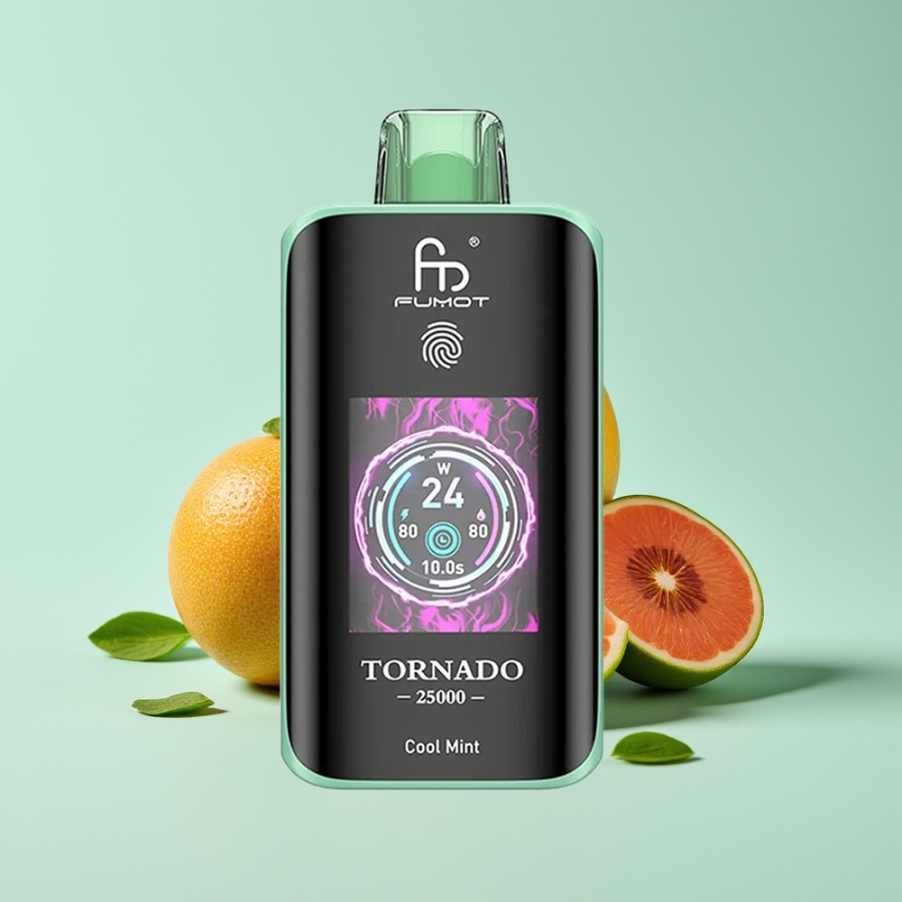 Fumot Tornado 25000 Puff Skrin HD Bateri 700mAh Isian Semula 20ml Pudina Sejuk