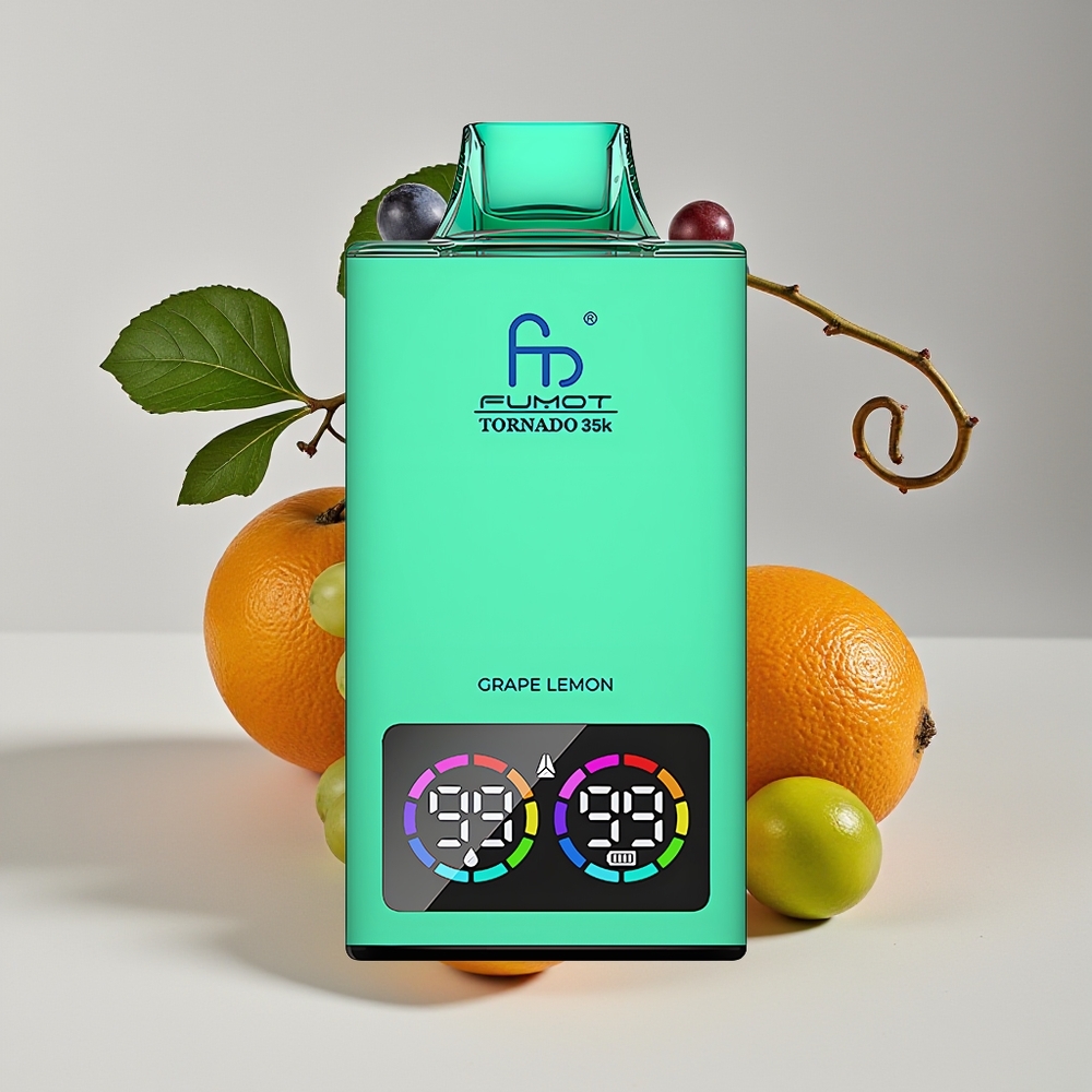 Fumot Tornado 35K Puff Dual Mesh Grape Lemon USB-C