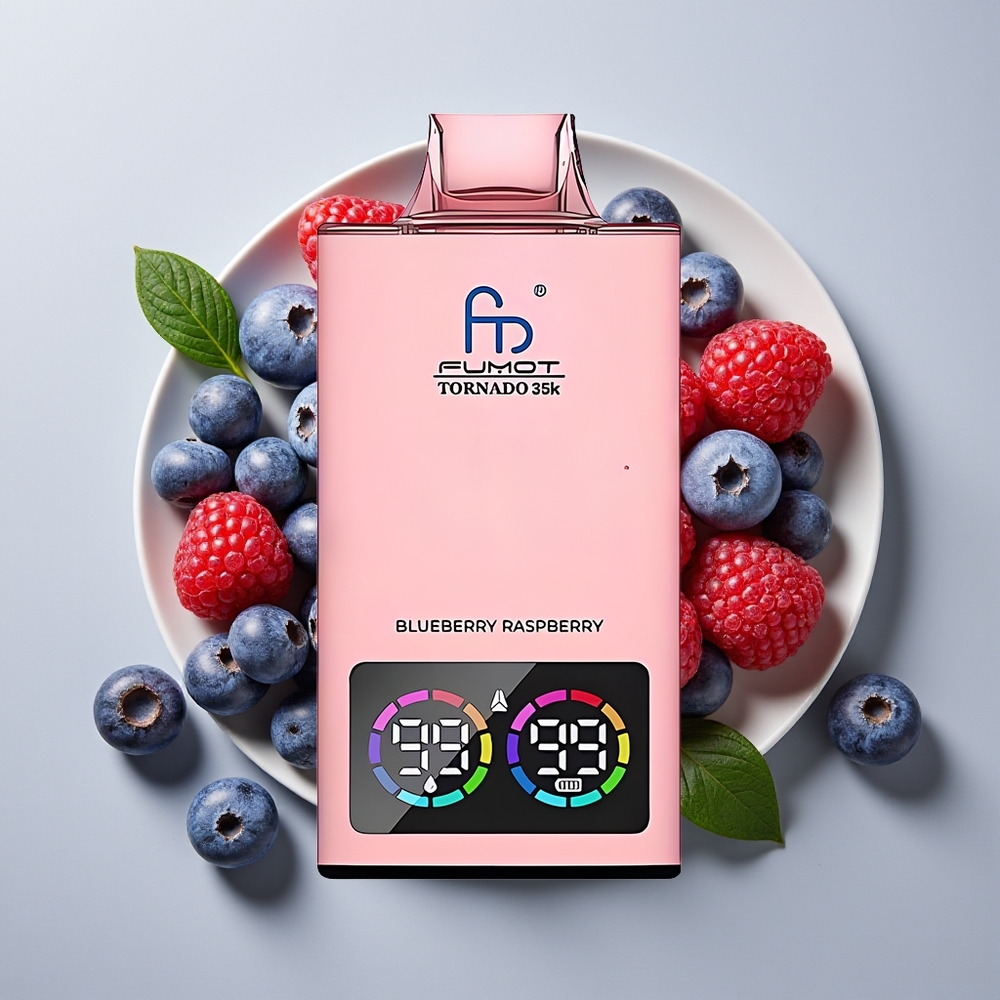 Fumot Tornado 35K Puff Dual Mesh USB-C Biru Raspberry