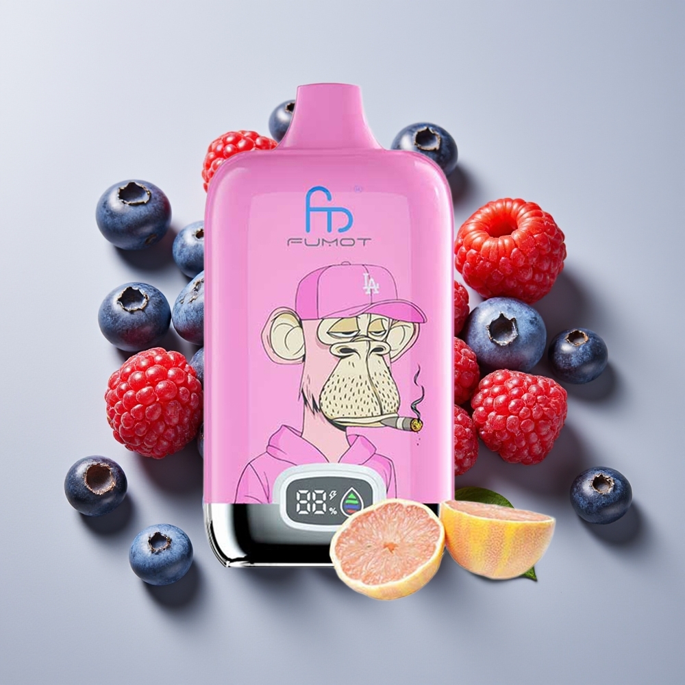 Fumot Tornado Digital Box 12000 Hisap Kotak Digital 20ml Beliun Raspberry