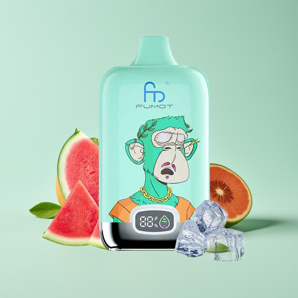 Fumot Tornado Digital Box 12000 Puff Digital Box 20ml Sejuk Pudina