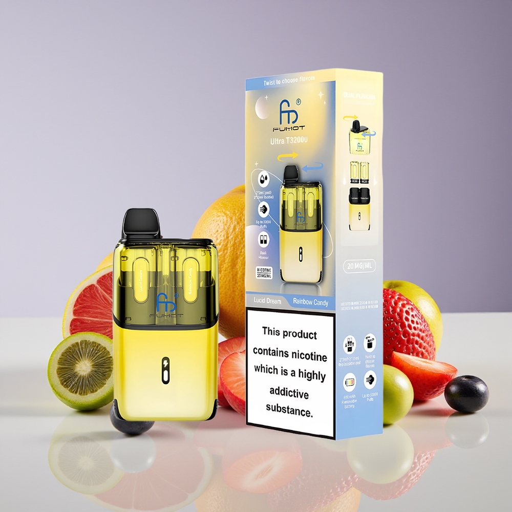 Fumot Ultra T32000 Gula-Gula Pelangi dengan 24ml Cecair dan 800mAh