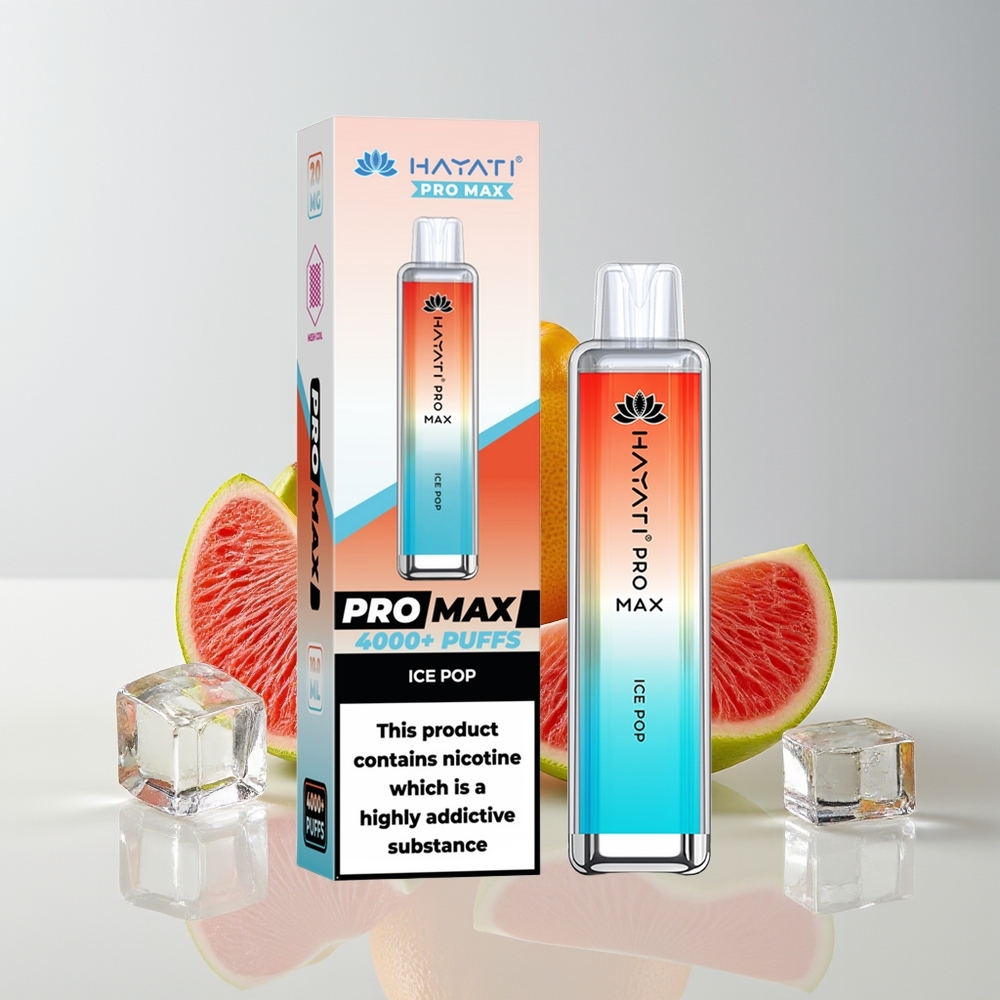 Hayati Pro Max 4000 Hisap Vape Ais Pop Boleh Dicas 2ml/10ml 2% 5% Nikotin