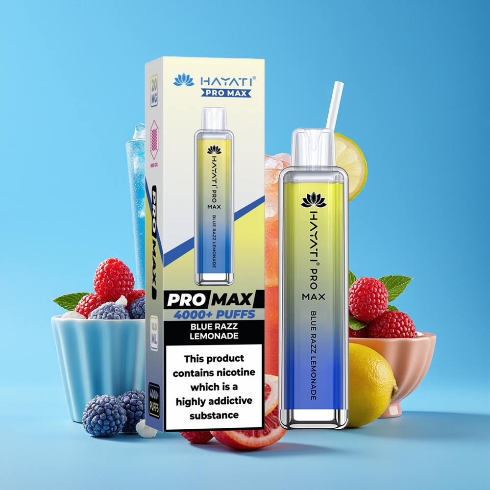 Hayati Pro Max 4000 Hisap Vape Biru Razz Limau