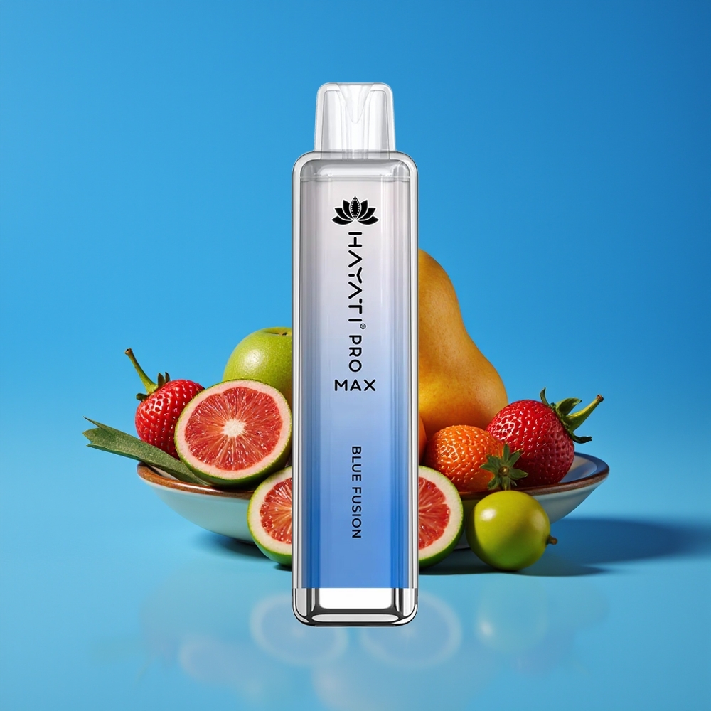 Hayati Pro Max 4000 Hisap Vape Disposable Biru Fusion Rechargeable 1400mAh Dual Mesh