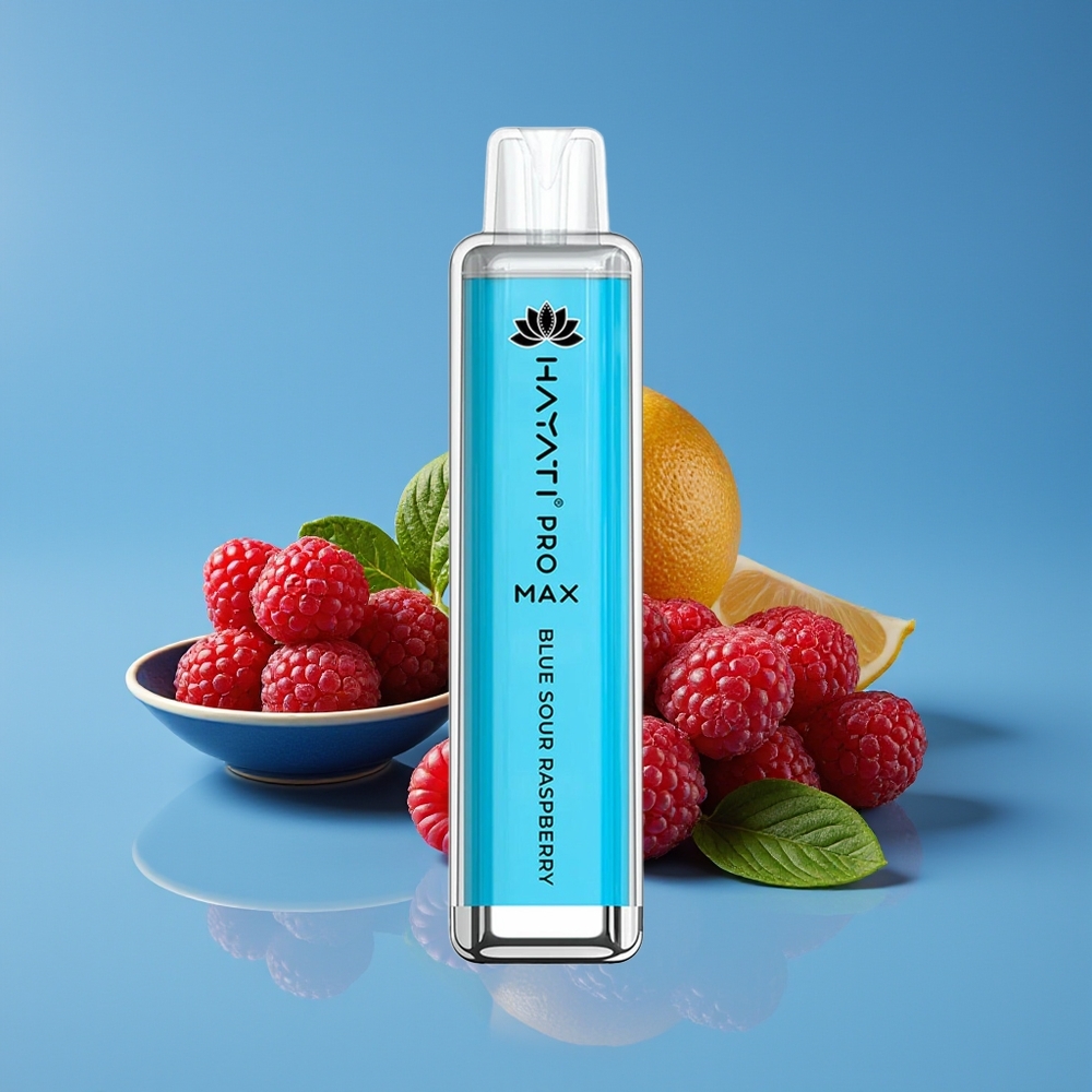 Hayati Pro Max 4000 Hisap Vape Disposable Biru Masam Raspberi
