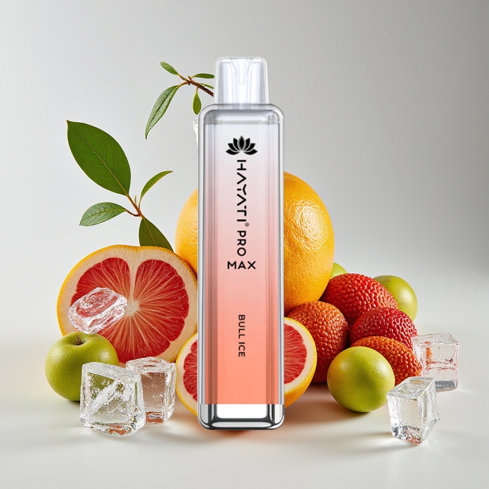 Hayati Pro Max 4000 Hisap Vape Disposable Bull Ais Reka Bentuk Kristal 2ml/10ml 1400mAh