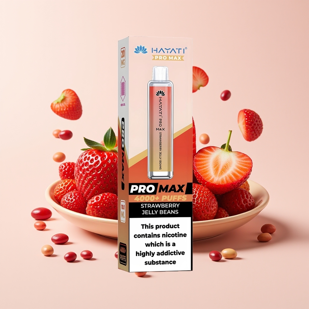 Hayati Pro Max 4000 Hisap Vape Disposable Jeli Strawberry