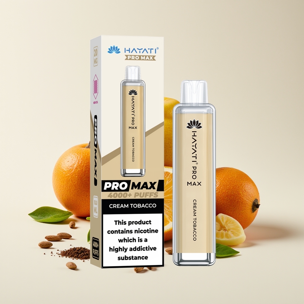 Hayati Pro Max 4000 Hisap Vape Disposable Krim Tembakau