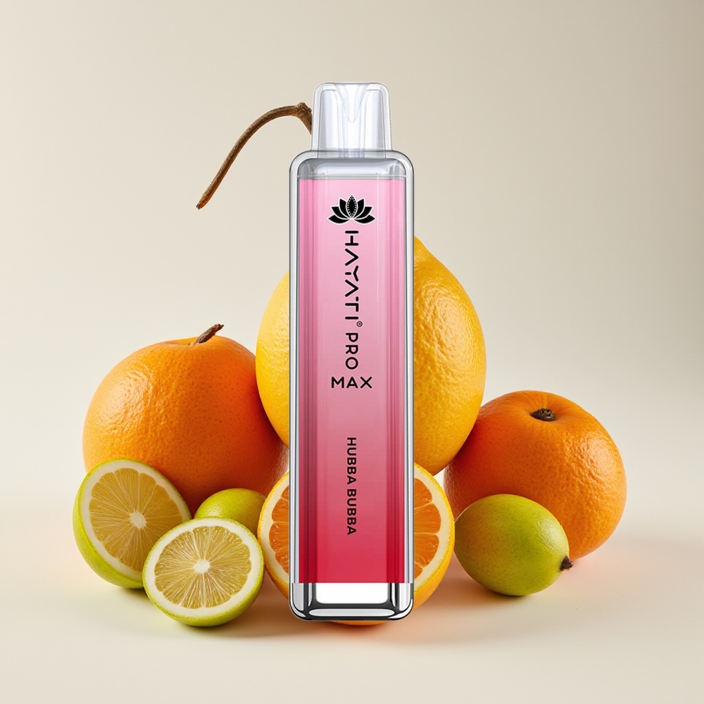 Hayati Pro Max 4000 Hisap Vape Hubba Bubba Kristal Reka Bentuk Dual 1.1 Ohm Mesh Coil Bateri 1400mAh Isi Semula Automatik 10ml