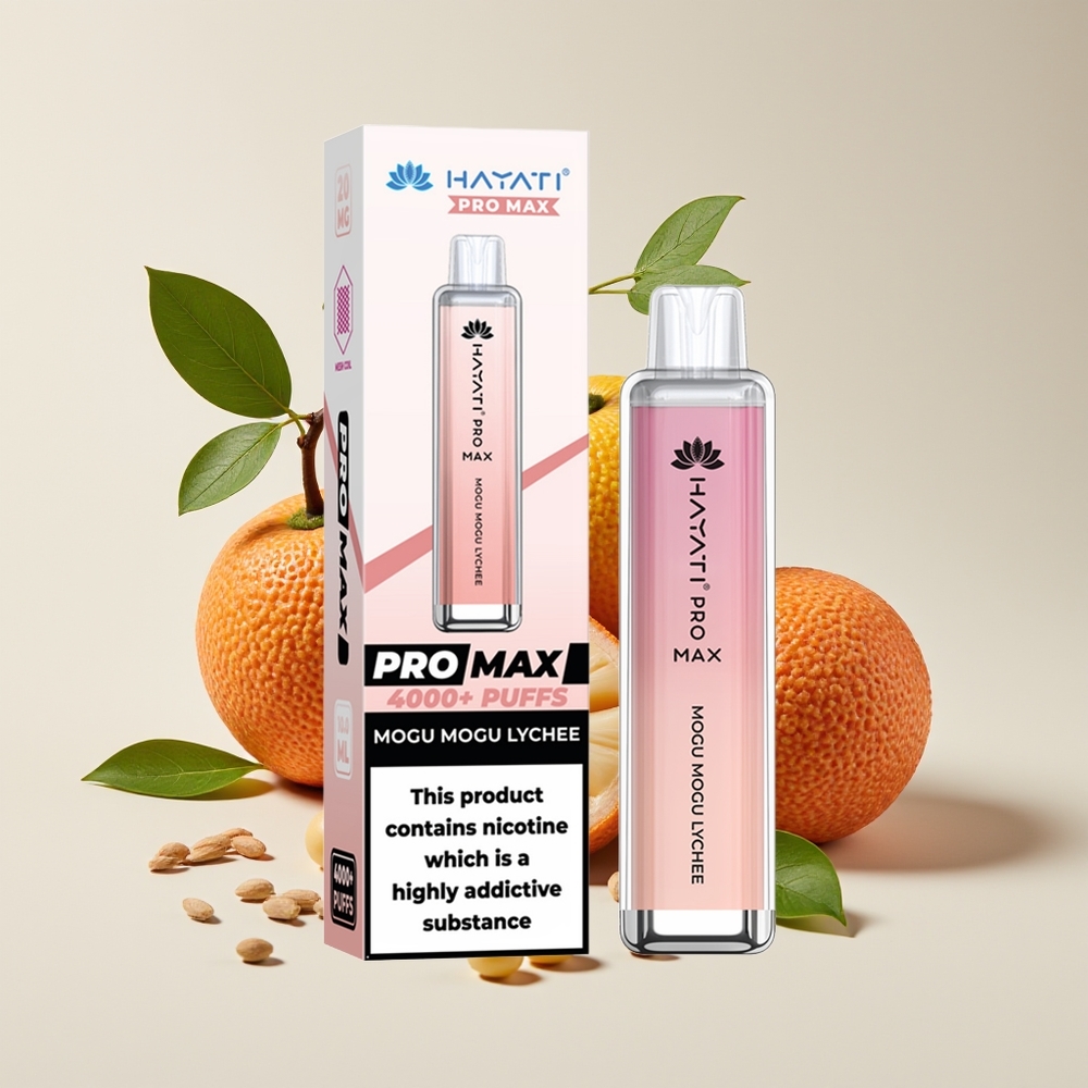 Hayati Pro Max 4000 Hisap Vape Mogu Mogu Laici Boleh Dicas LED Kristal