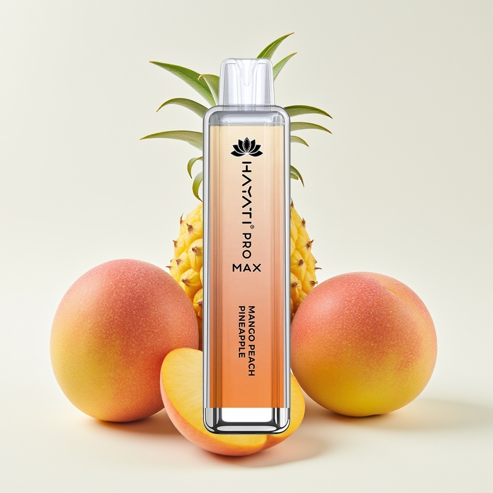 Hayati Pro Max 4000 Puff Vape Disposable Mangga Peach Nanas Dual 1.1 Ohm Mesh 1400mAh TPD-Compliant