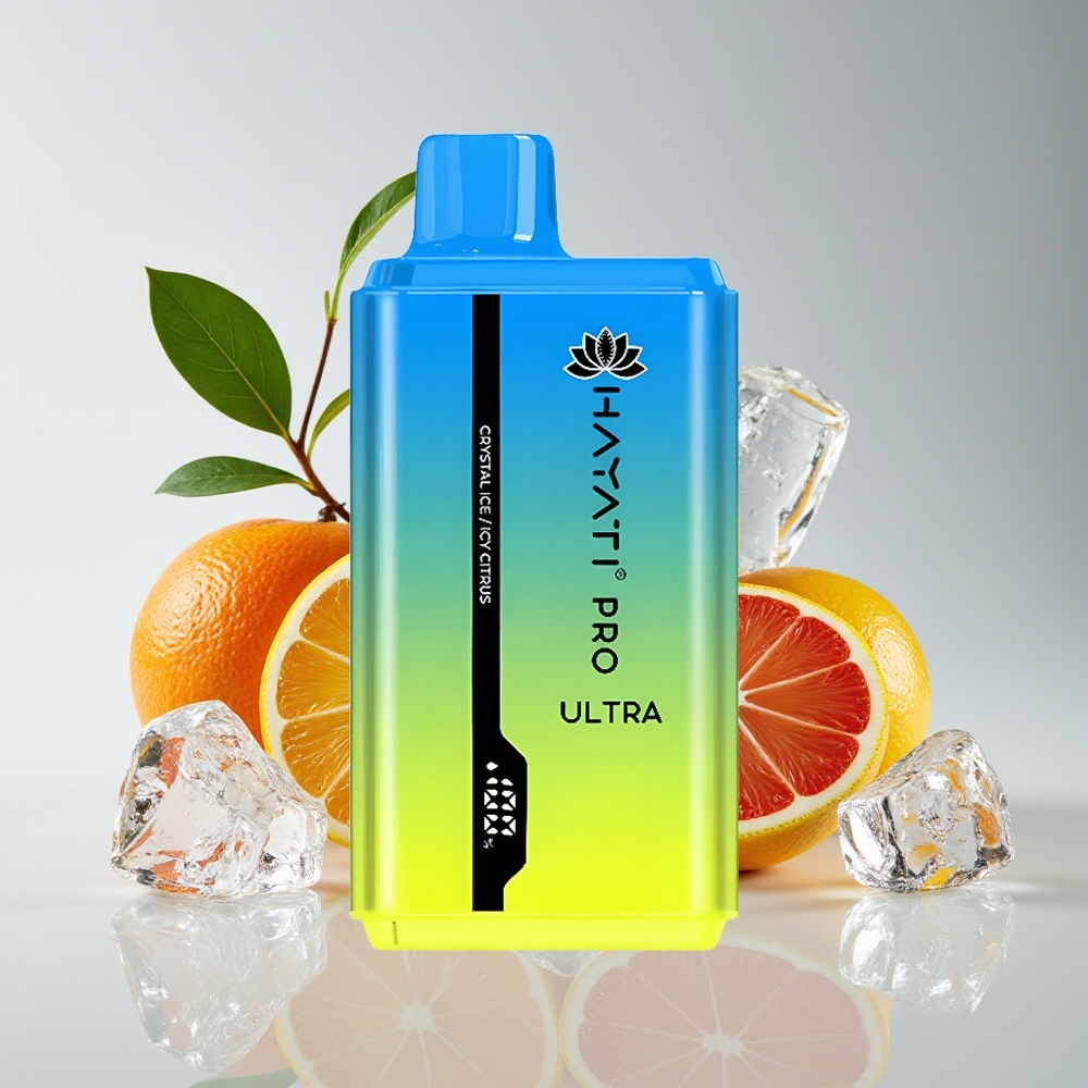 Hayati Pro Ultra 15000 Hisap E-Liquid 24ml Ais Kristal Sitrus Sejuk