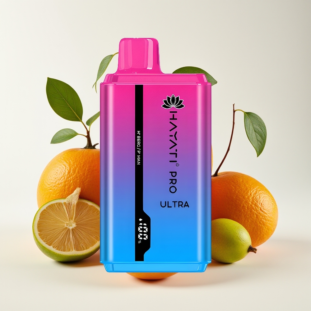 Hayati Pro Ultra 15000 Hisap Vape H' Berg P' Man Kapasiti E-Cecair 2 12ml Kekuatan Nikotin 2%
