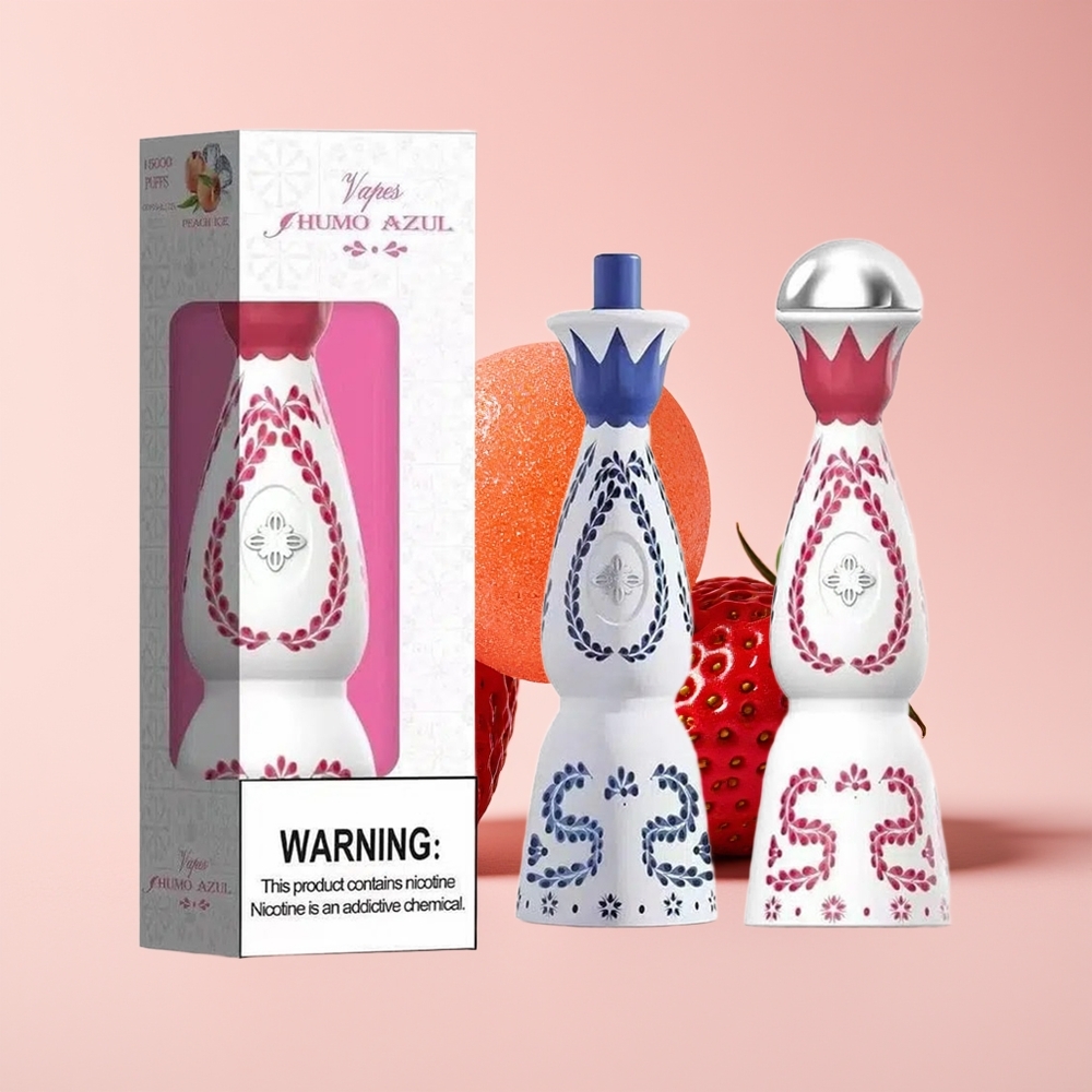 HUMO Azul 15000 Puff E-Cair Praisi 20mL 5% Nikotin Strawberry Gum Gelembung