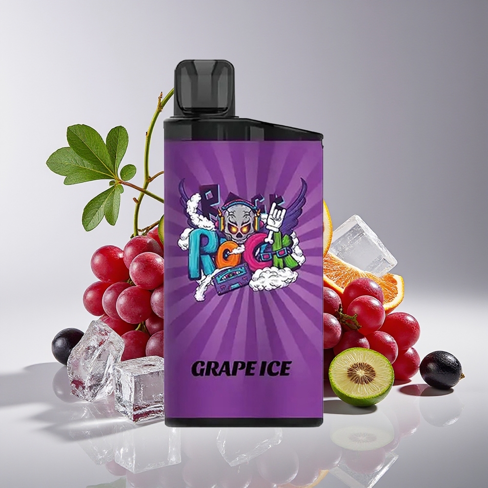 IGET Bar 3500 Puff Vape Ais Anggur Saiz 41.3x21.3x94.5mm Bateri 1400mAh Berat 78g