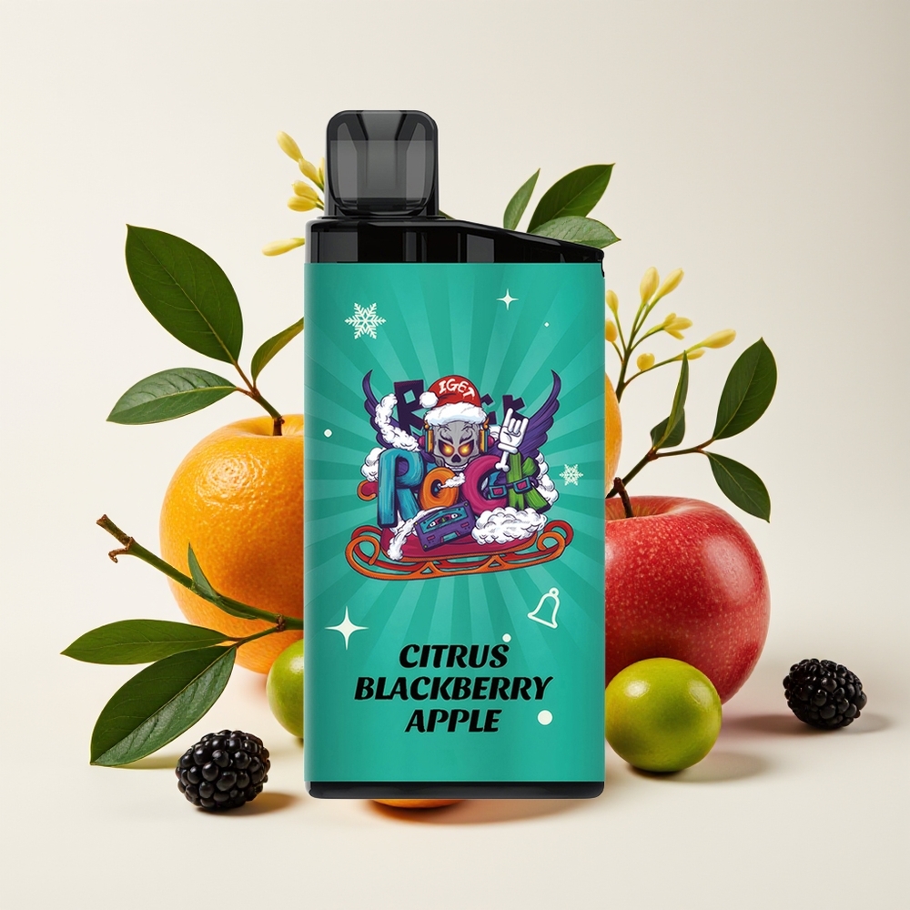 IGET Bar 3500 Puff Vape Buah Sitrus Blackberry Epal 1400 mAh Mesh Coil