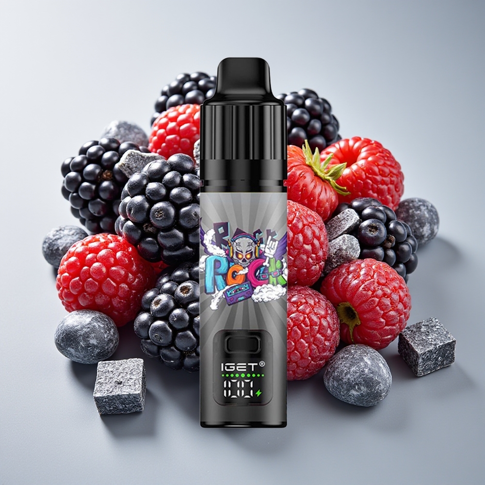 IGET BAR PLUS S3 POD 10000 Puff 5% Nikotin 18ml E-Cecair 950mAh Bateri Rechargeable Blackberry Ais