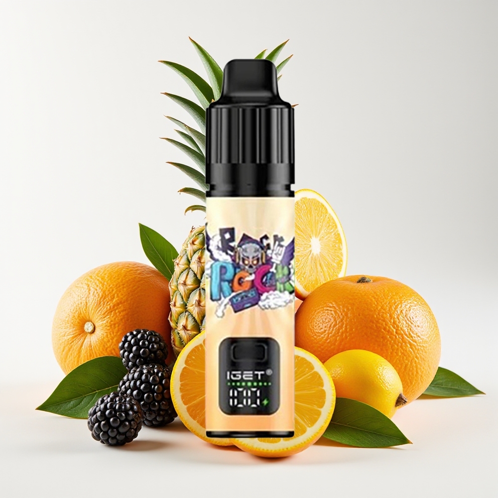 IGET BAR PLUS S3 POD 10000 Puff Nikotin 5% E-Cecair 18 ml Belukar Nanas Oren