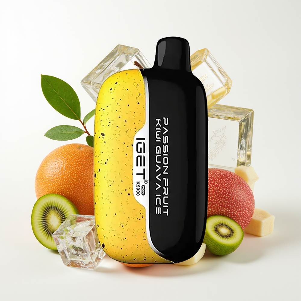 IGET Moon 5000 Hisap Vape Buah Naga Kiwi Jambu Ais PC Mesh 1.35 Ohm 81.5g 49.5x25.3x99.4mm