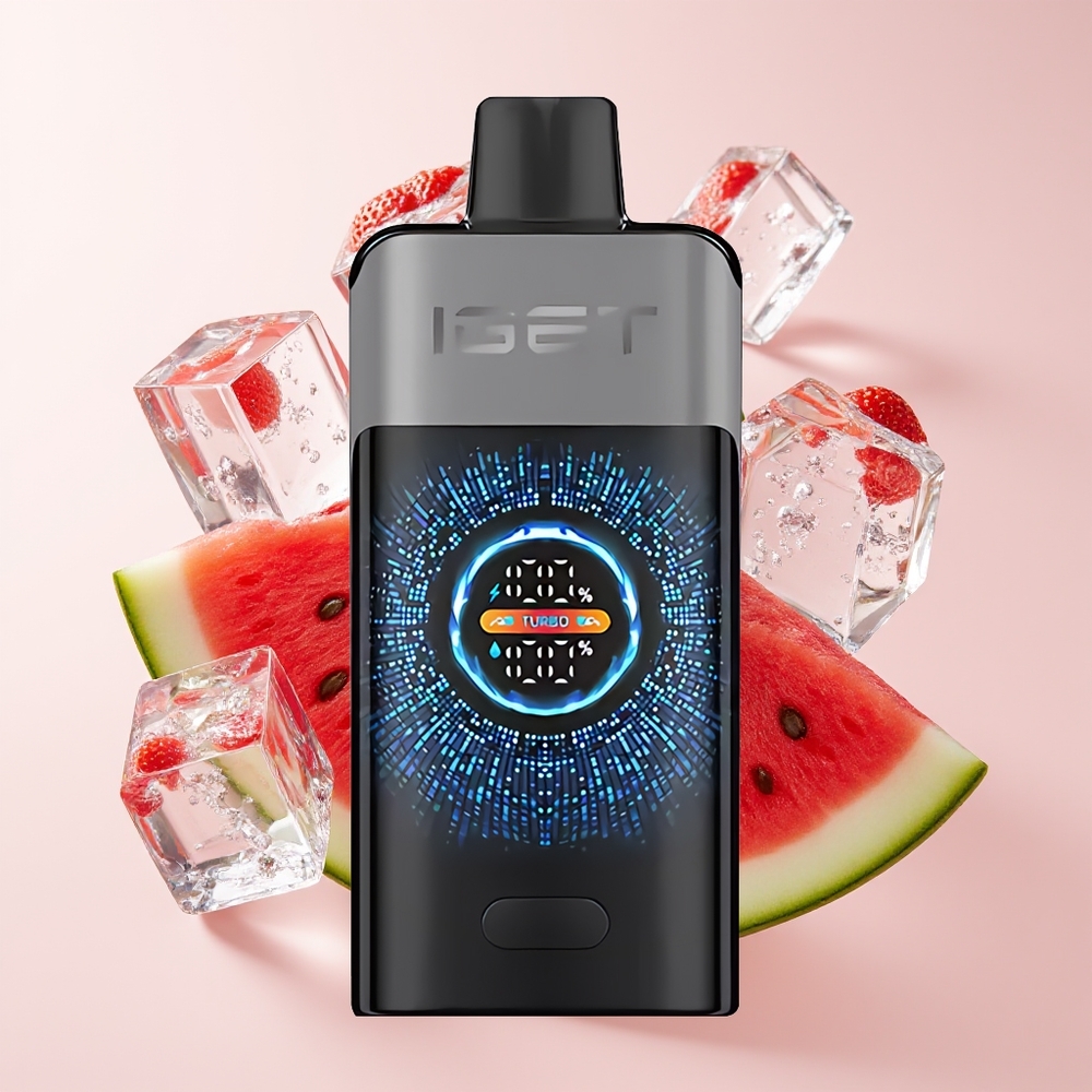 IGET ONE 12000 Hisap Vape Pakai Buang Strawberry Tembikai Ais Skrin Warna Besar Melengkung