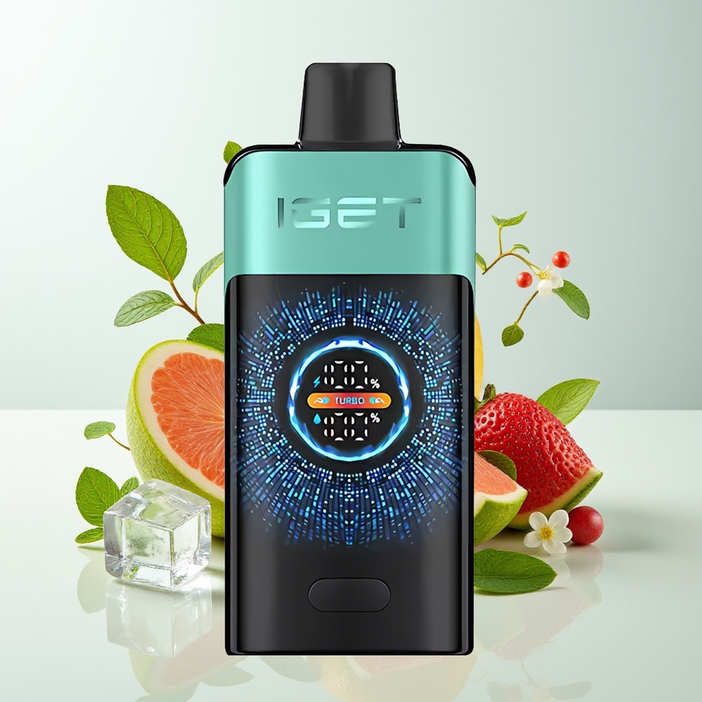 IGET ONE 12000 Puff Vape Disposable Gunung Pegunungan Pudina Ais Skrin Warna Besar Melengkung