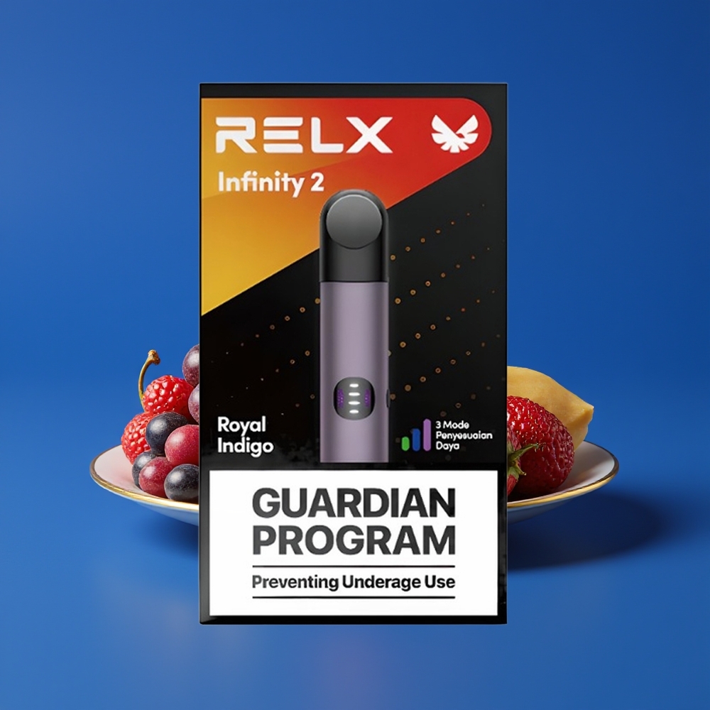 Relx Infinity 2 650-Semburan Peranti Vape Keluli Biru Raja