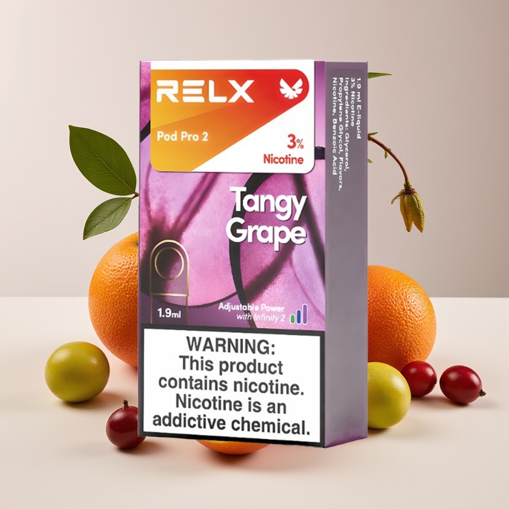 Relx Pod Pro 2 600 Hisap 1.9ml 3 Mod Anggur Rangup