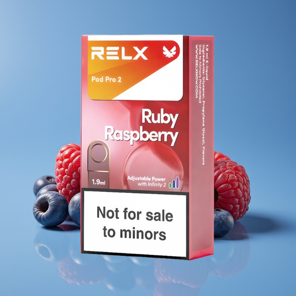 Relx Pod Pro 2 600 Hisap 1.9ml 3 Mod Blu Raspberi