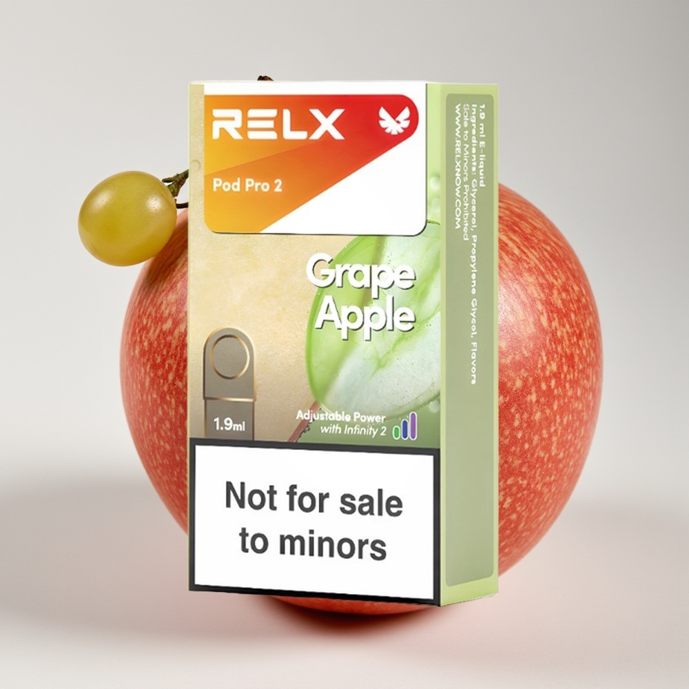 Relx Pod Pro 2 600 Hisap 1.9ml 3 Mod Voltan Anggur Epal