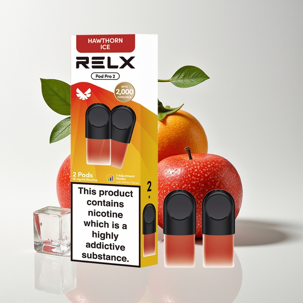 Relx Pod Pro 2 600 Hisap 1.9ml 3 Mod Voltan Bunga Hawthorn Ais