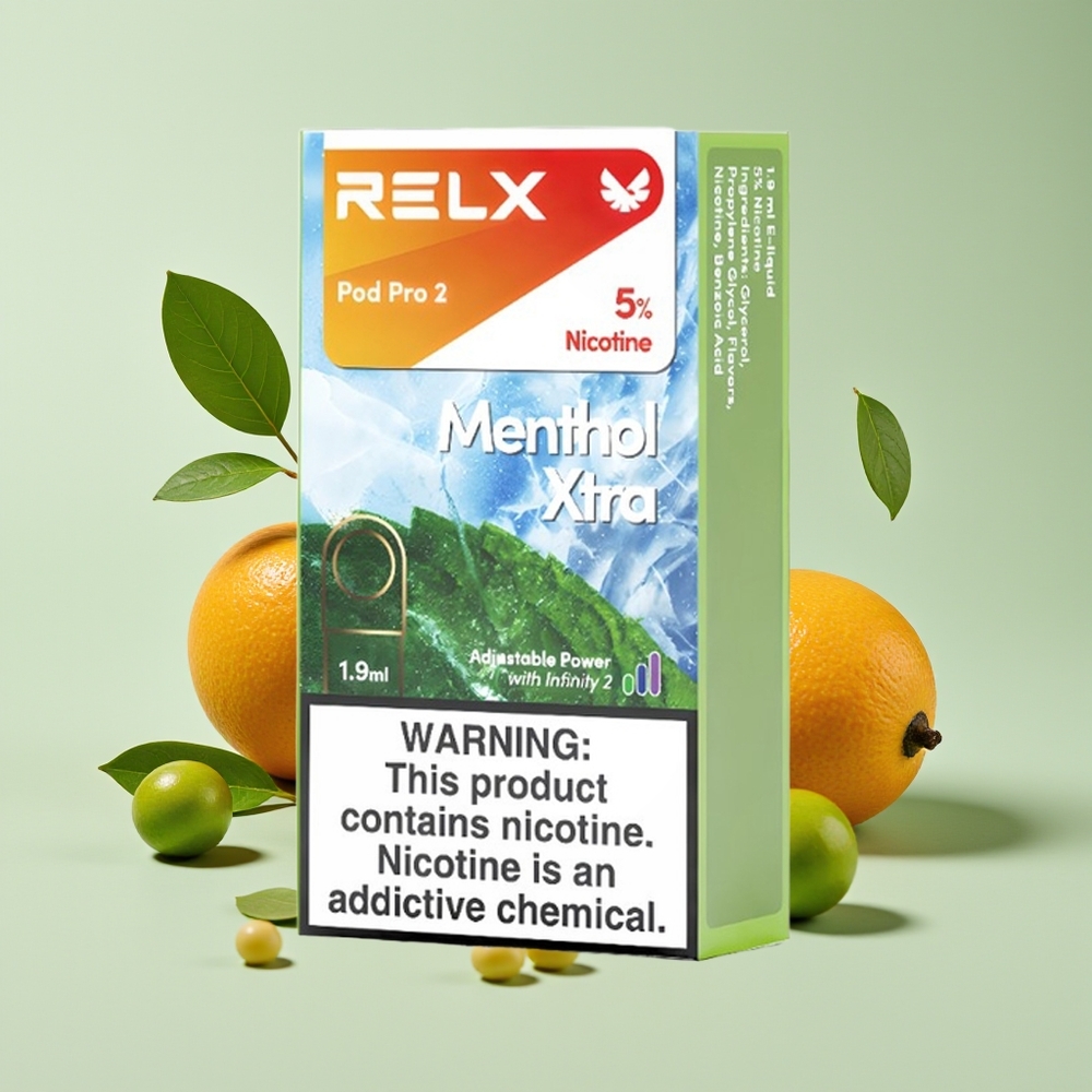 Relx Pod Pro 2 600 Hisap 1.9ml 3 Mod Voltan Mentol Xtra