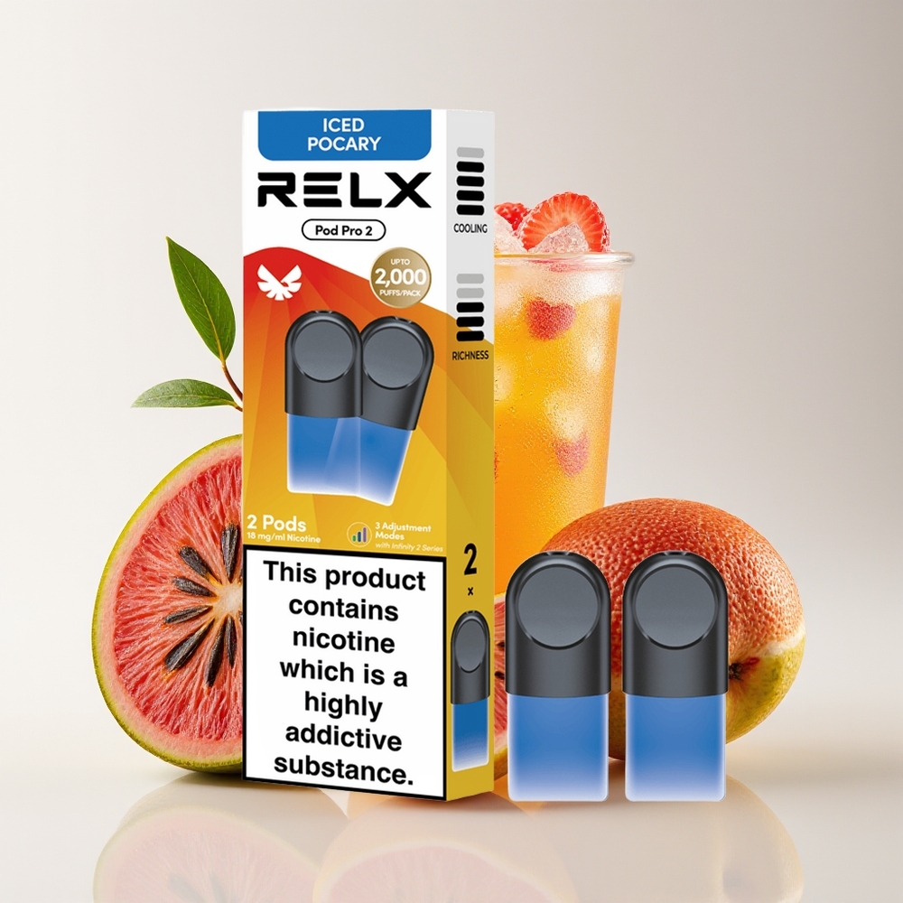 Relx Pod Pro 2 600 Hisap 1.9ml 3 Mod Voltan Minuman-Ais Pocary