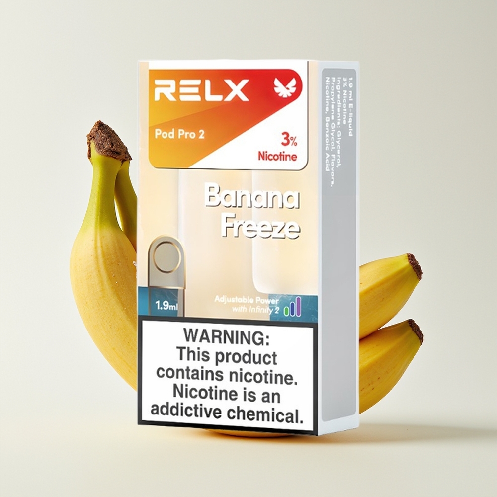 Relx Pod Pro 2 600 Hisap 1.9ml 3 Mod Voltan Pisang Beku