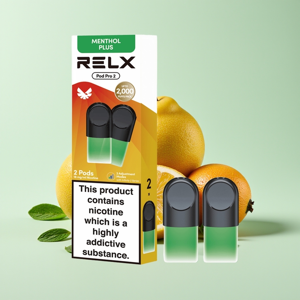Relx Pod Pro 2 600 Isap 1.9ml 3 Mod Voltan Pod Mentol-Pudina Tambah