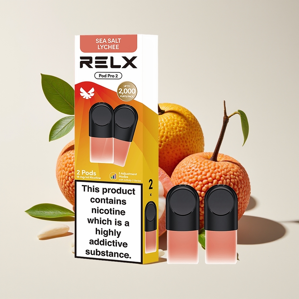 Relx Pod Pro 2 600 hisap 1.9ml 3 mod voltan Sea Salt Lychee