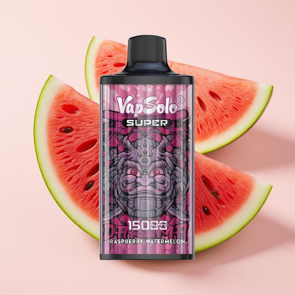Vapsolo Super 15000 Hisap Raspberry Tembikai 40ml 850mAh Mesh Coil Type-C