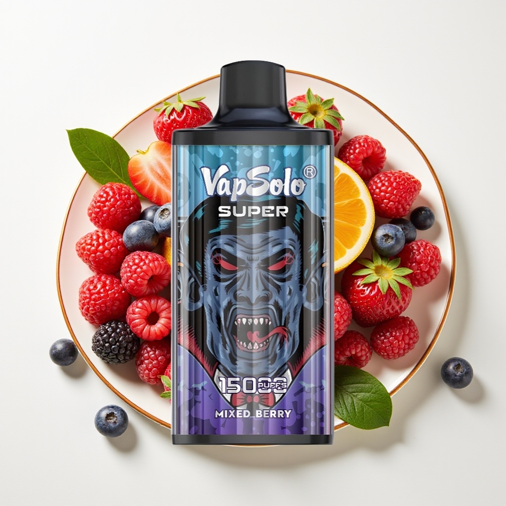 Vapsolo Super 15000 Hisap Vape Beri Campuran 40ml 850mah