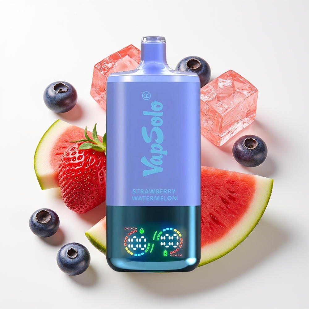 VapSolo Triple 30000 Puff 40ml Strawberi Tembikai & Bluberi Ais Type-C