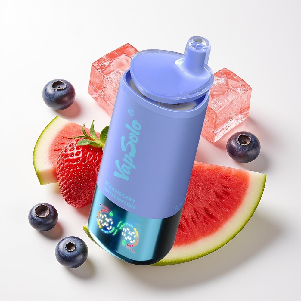 VapSolo Triple 30000 Puff 40ml Strawberi Tembikai & Bluberi Ais Type-C