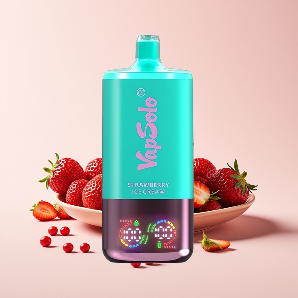 Vapsolo Triple 30000 Puff 40ml Ais Krim Strawberi