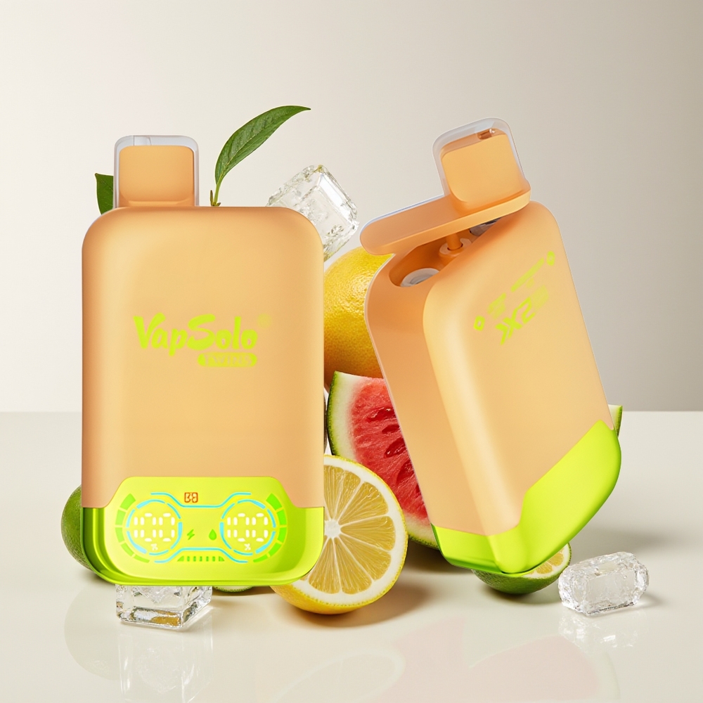 Vapsolo Twins 20000 Puff 40ml 2 Tangki Jenis-C Limau Nipis & Tembikai Ais