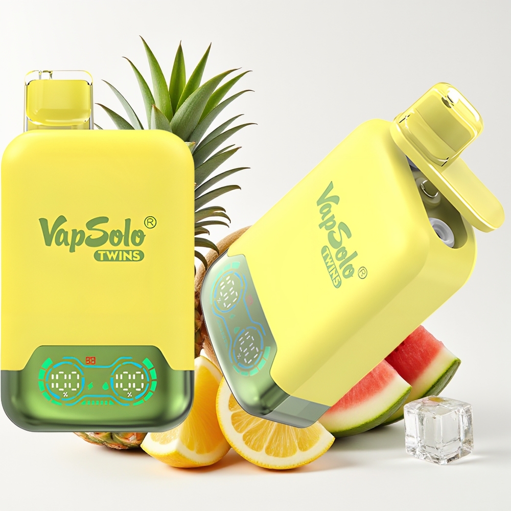 Vapsolo Twins 20000 Puff 40ml 2 Tangki Type-C Nanas Kelapa & Tembikai Ais