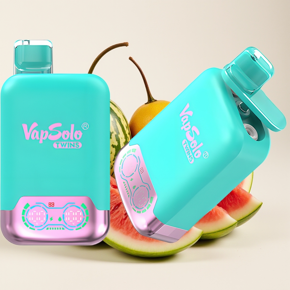 Vapsolo Twins 20000 Puff 40ml Tembikai Merah & Tiga Tembikai