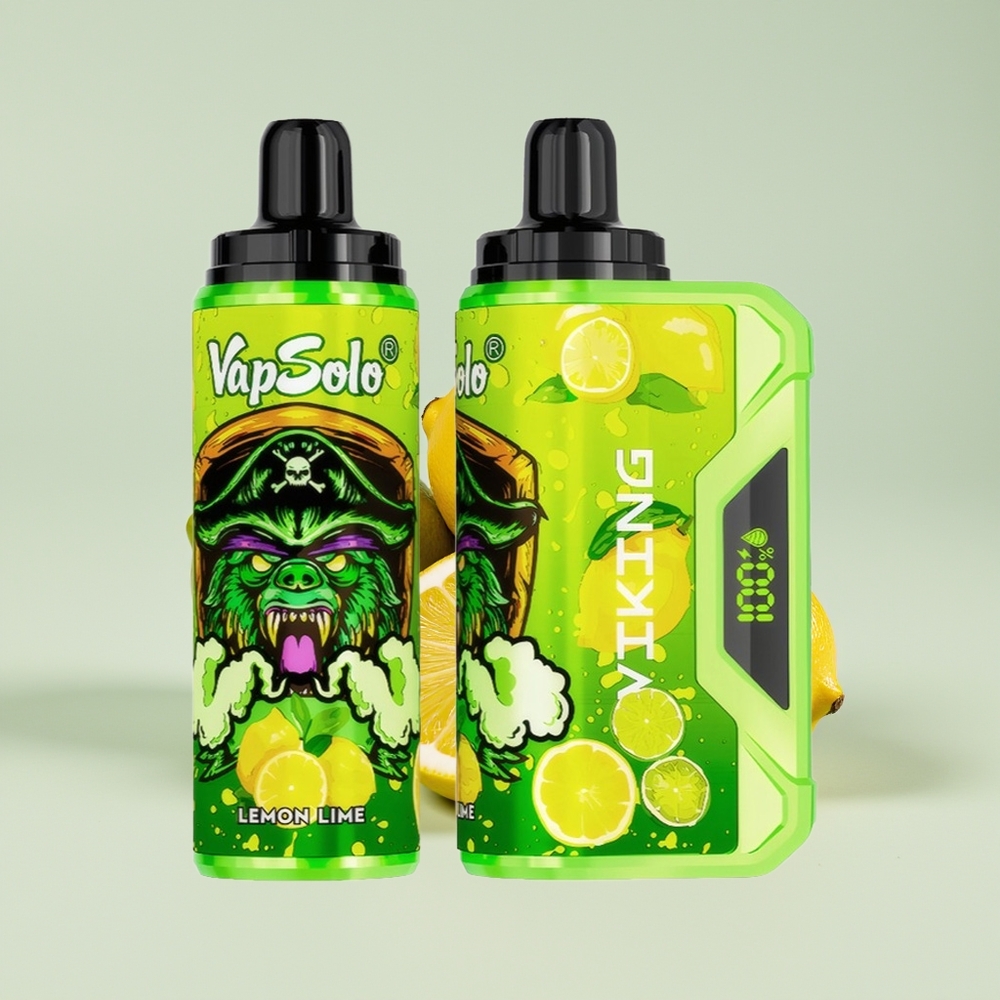 VapSolo VIKING 12000 Puff Limau Nipis 22ml 20/50mg Type-C LED