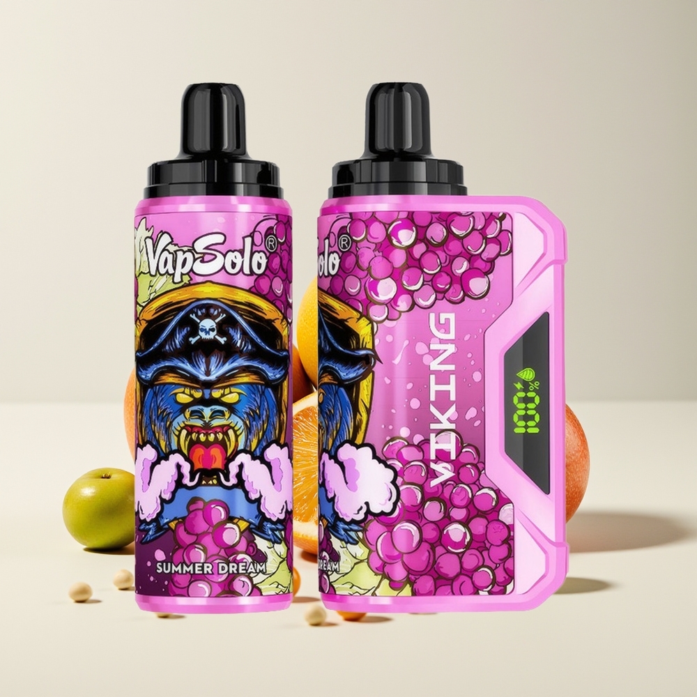 VapSolo VIKING 12000 Puff Mimpi Musim Panas 22ml 20mg/50mg Type-C LED