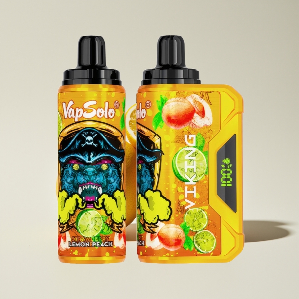 VapSolo VIKING 12000 Puff Perisa Limau Picung Paparan LED USB-C 22ml